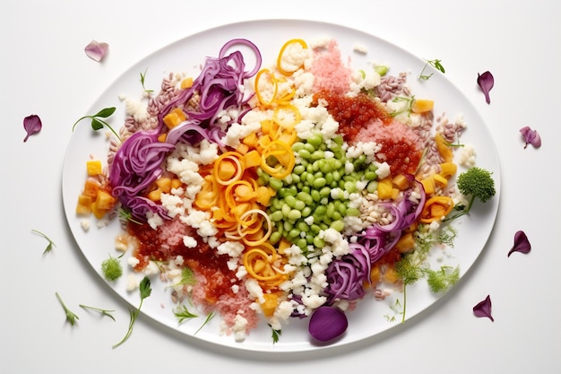 Kolorowe danie na talerzu